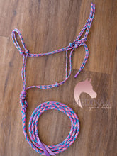 Load image into Gallery viewer, Natural Rope Halter and 8ft Lead Rope