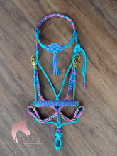 Load image into Gallery viewer, Knotless Comfort Bitless Bridle - Blue Unicorn