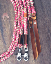 Load image into Gallery viewer, Rope Reins - Pink Cowgirl