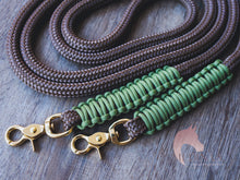 Load image into Gallery viewer, Rope Reins - Khanza Dark Moss