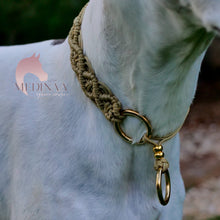 Load image into Gallery viewer, IN STOCK Macrame Martingale Collar - Gold (slight variation from photos)