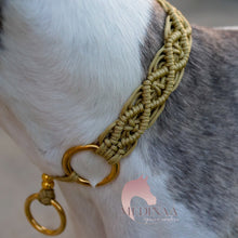Load image into Gallery viewer, IN STOCK Macrame Martingale Collar - Gold (slight variation from photos)
