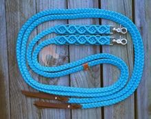 Load image into Gallery viewer, Macrame Reins - Turquoise