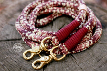 Load image into Gallery viewer, Rope Reins - Burgundy/Brown/Beige
