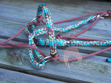 Load image into Gallery viewer, Comfort Bitless Bridle - Turquoise Cowgirl
