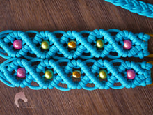 Load image into Gallery viewer, Macrame Reins - Beaded Turquoise