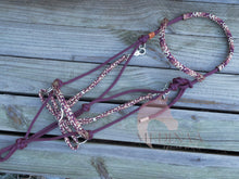 Load image into Gallery viewer, Comfort Bitless Bridle - Burgundy Cowgirl