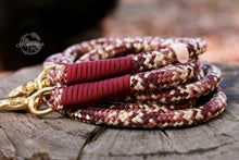 Load image into Gallery viewer, Rope Reins - Burgundy/Brown/Beige