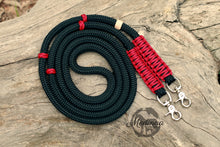 Load image into Gallery viewer, Rope Reins - Black/ Red