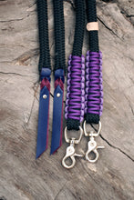 Load image into Gallery viewer, Split Reins - Black/Purple