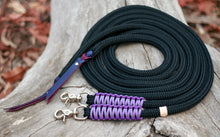 Load image into Gallery viewer, Split Reins - Black/Purple