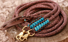 Load image into Gallery viewer, Rope Reins - Aqua Tweed