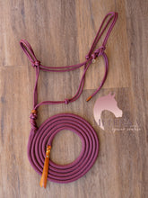 Load image into Gallery viewer, Natural Rope Halter and 8ft Lead Rope