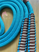 Load image into Gallery viewer, Rope Reins - Turquoise Cowgirl