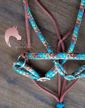 Load image into Gallery viewer, Knotless Comfort Bitless Bridle - Turquoise Cowgirl