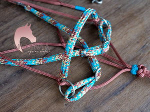 Knotless Comfort Bitless Bridle - Turquoise Cowgirl