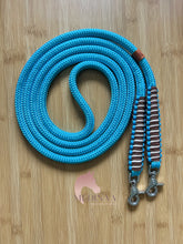 Load image into Gallery viewer, Rope Reins - Turquoise Cowgirl