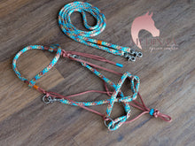 Load image into Gallery viewer, Knotless Comfort Bitless Bridle - Turquoise Cowgirl