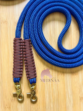 Load image into Gallery viewer, Rope Reins - Navy Chocolate