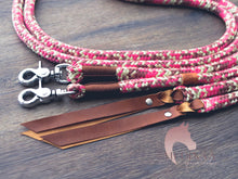 Load image into Gallery viewer, Rope Reins - Pink Cowgirl
