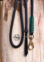 Load image into Gallery viewer, Lead Rope - Navy/Turquoise/Teal