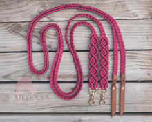 Load image into Gallery viewer, Macrame Reins - Burgundy