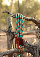Load image into Gallery viewer, Rope Reins - Turquoise Cowgirl