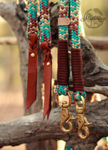 Load image into Gallery viewer, Rope Reins - Turquoise Cowgirl