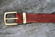Load image into Gallery viewer, IN STOCK Leather Belt - Horse Lover - Left Handed!