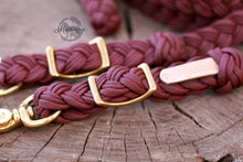 Load image into Gallery viewer, Braided Reins - Burgundy/Plum