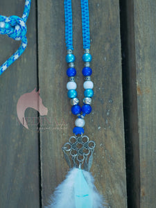 IN STOCK Halter with Necklace - Turquoise - Small Cob