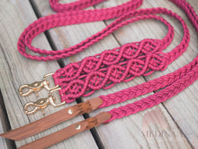 Load image into Gallery viewer, Macrame Reins - Burgundy
