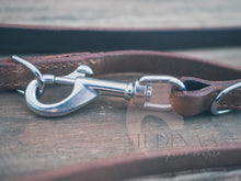 Load image into Gallery viewer, Leather Dog Leash - Slim Antique Brown