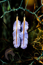 Load image into Gallery viewer, IN STOCK Leather Earrings - Lilac