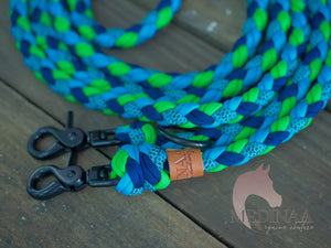 IN STOCK Dog Leash - Round Braided - Blue/Mint