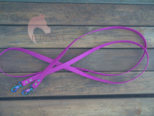 Load image into Gallery viewer, IN STOCK Faux Leather Reins - Lilac Sunset - 9ft