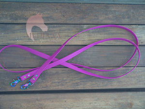 IN STOCK Faux Leather Reins - Lilac Sunset - 9ft