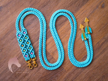 Load image into Gallery viewer, Macrame Reins - Beaded Turquoise