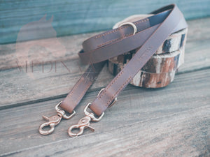 Leather Dog Leash - Antique Brown