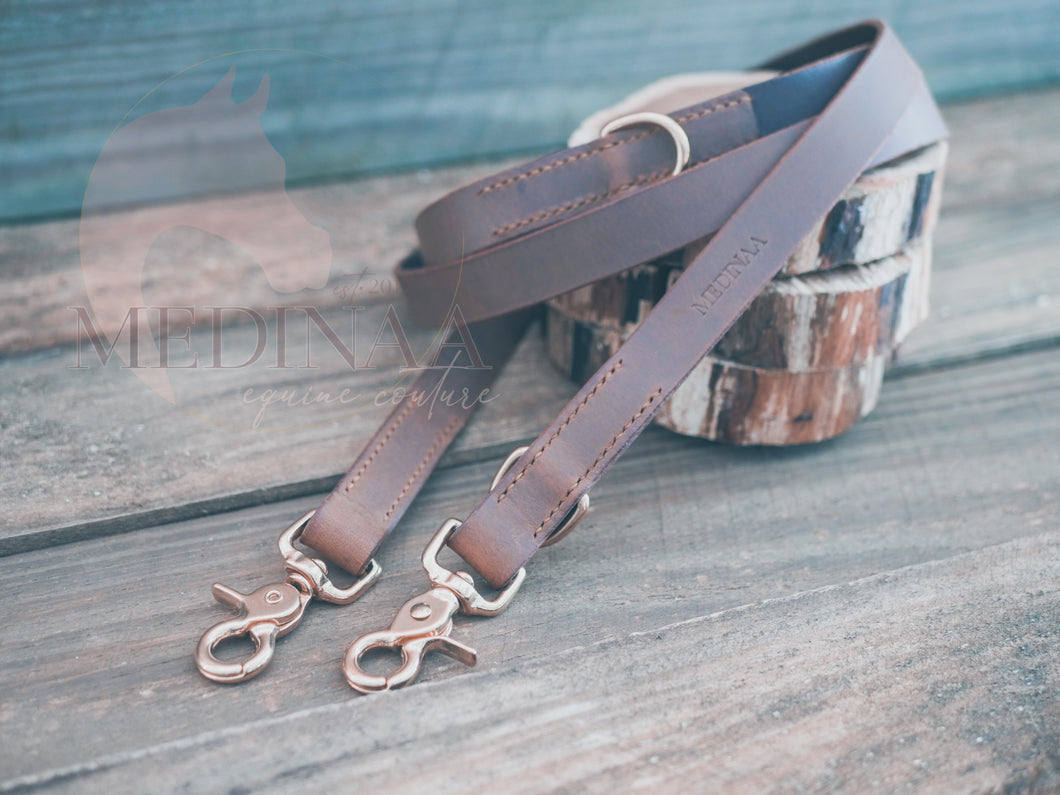 Leather Dog Leash - Antique Brown