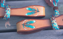 Load image into Gallery viewer, Slobber Straps - Turquoise Feathers