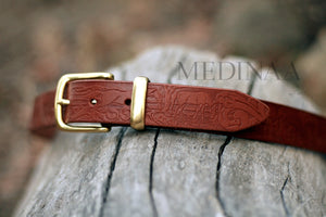 IN STOCK Leather Belt - Horse Lover - Left Handed!