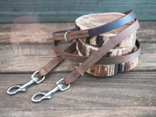 Load image into Gallery viewer, Leather Dog Leash - Slim Antique Brown