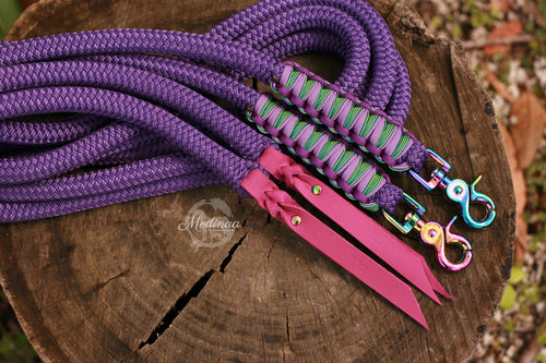 Split Reins - Purple Rainbow