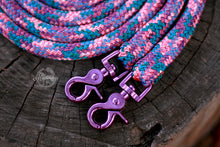 Load image into Gallery viewer, IN STOCK Rope Reins - Purple Unicorn - 9ft