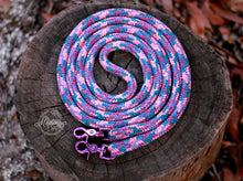 Load image into Gallery viewer, IN STOCK Rope Reins - Purple Unicorn - 9ft