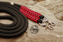 Load image into Gallery viewer, Rope Reins - Black/ Red