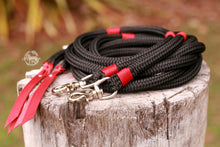 Load image into Gallery viewer, Split Reins - Black/Red