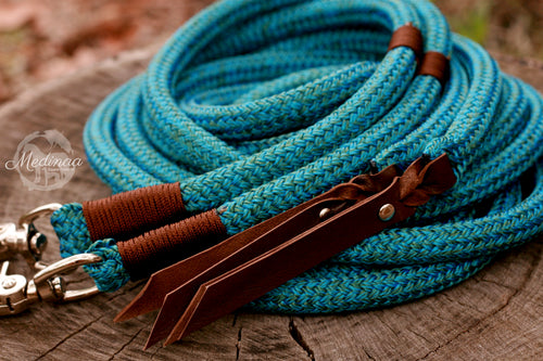 Split Reins - Caribbean/Walnut